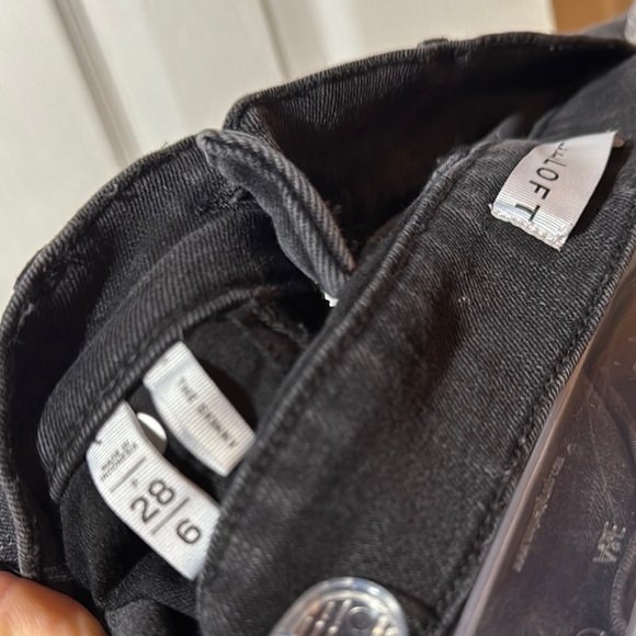 LOFT Modern High Rise Frayed Hem Ankle Skinny Jeans Black Wash Denim - Picture 7 of 7